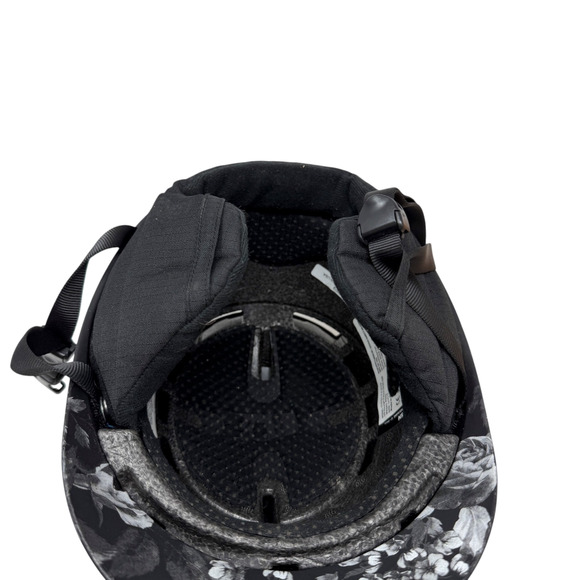 Sandbox Classic 2.0 Snow Helmet Epoxy Run Black Gray Floral Flowers Rare sz S main image 5